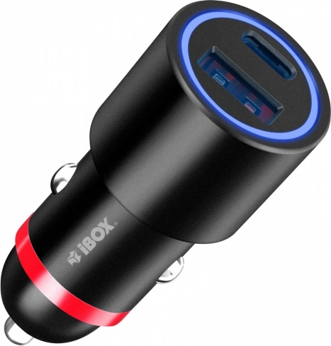 Car Charger IBOX 48 W USB‑A + USB‑C (PD 3.0, QC 3.0)