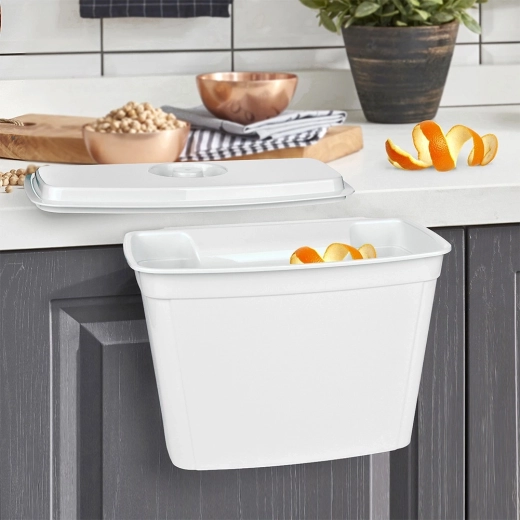 Quickly sweep scraps straight from the countertop