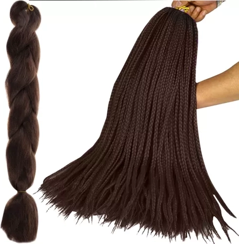 Synthetic braids brown 60 cm