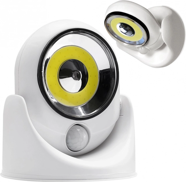 LED COB baterijska lampa s senzorom pokreta i zakretnom bazom 360°