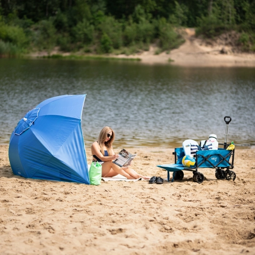 2-in-1: umbrella and beach windbreak