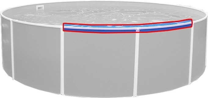 Plastic top rail for Orlando pool 112 cm