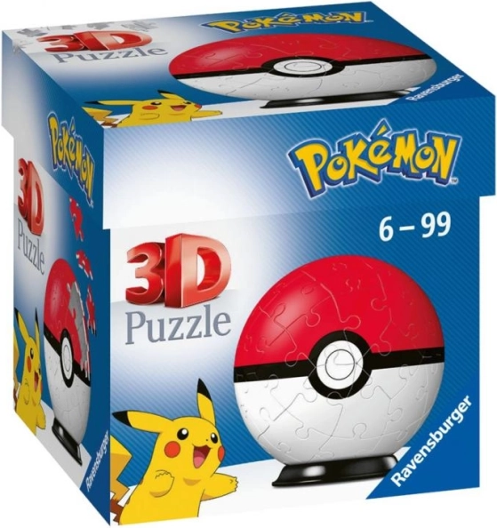 3D Puzzle Pokémon Poké Ball by Ravensburger, 54 Pieces