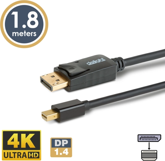 Cavo DisplayPort a Mini DisplayPort 1.4 4K, 1,8 m