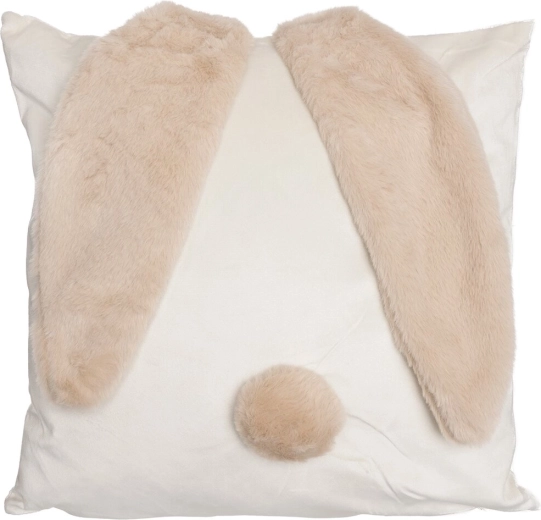 Pluche konijnkussen beige 40 × 40 cm