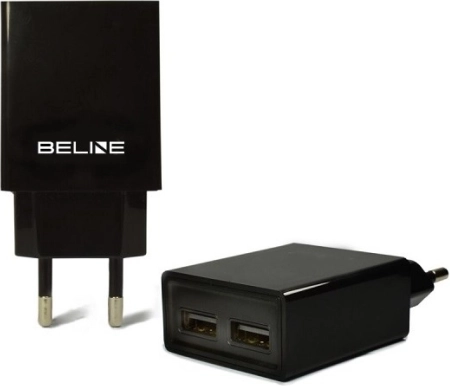 Wall Charger 2× USB 2 A Black