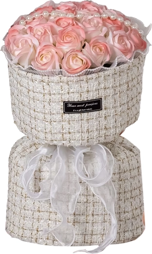 Luxuriöse Stoffbox mit Schleife