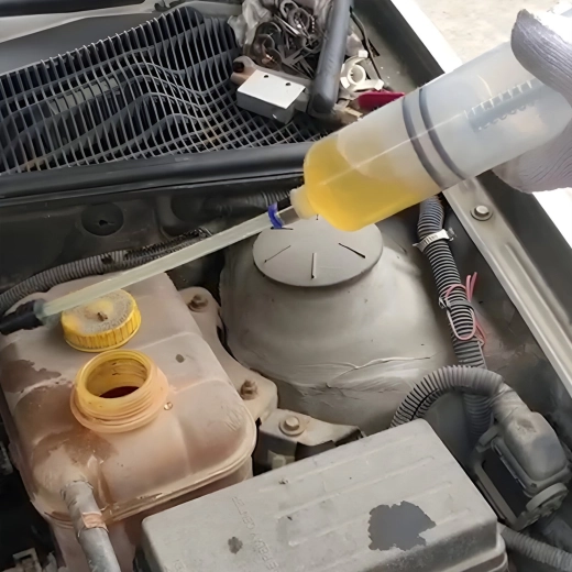 Precise transfer of automotive fluids