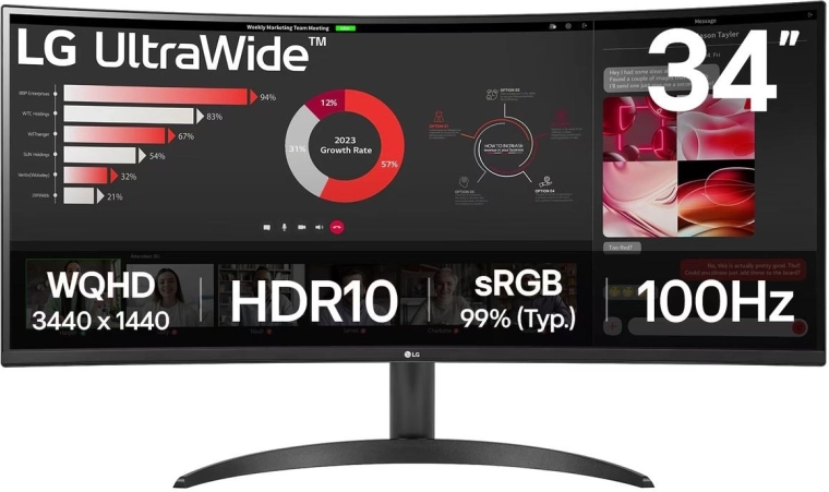 LG UltraWide 34" curved VA monitor