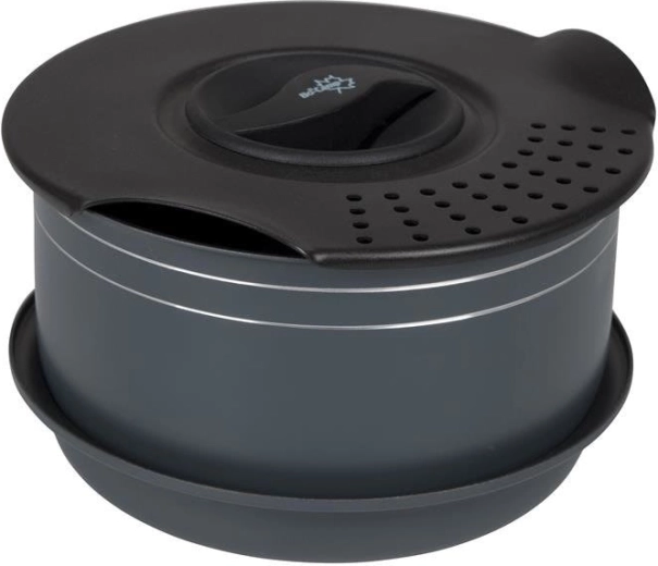 Integrated strainer lid for easy draining