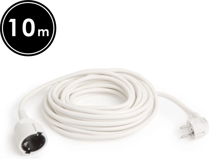 Prolunga bianca da 10 m con presa Schuko
