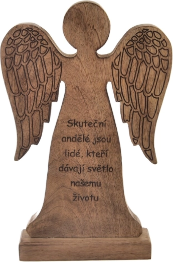 Ange en bois de manguier « Vrais anges »