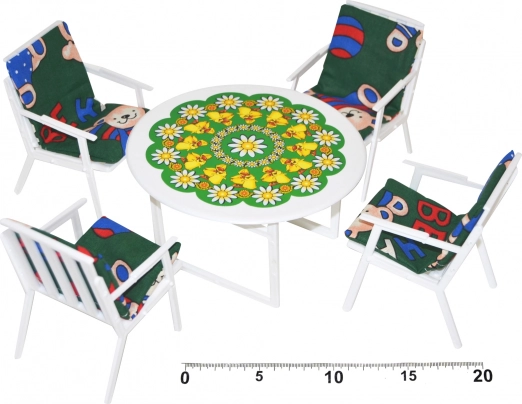 Doll Table and 4 Chairs Set
