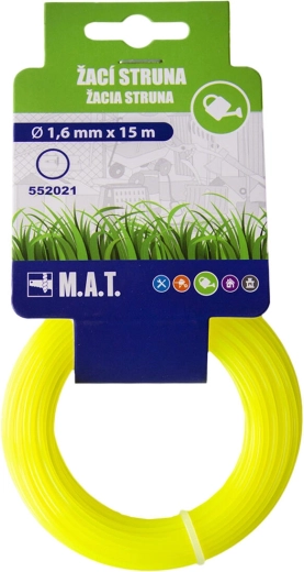 Fil de coupe de rechange rond 1,6 mm, 15 m, jaune