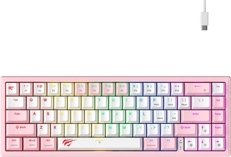 Mechanical Gaming Keyboard RGB Pink-White