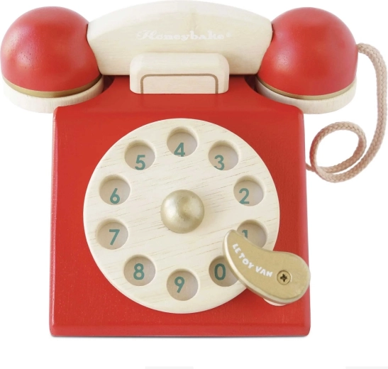 Retro-legetøjstelefon i træ til børn fra Le Toy Van