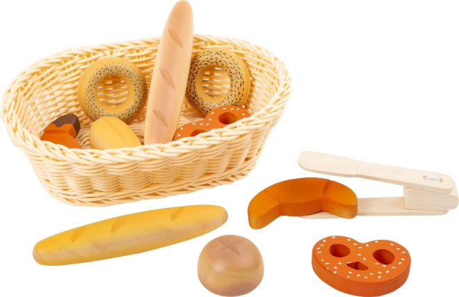 Small Foot set di prodotti da forno in legno freschi nel cestino