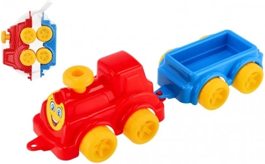 Trenino in plastica con vagone staccabile 41 cm