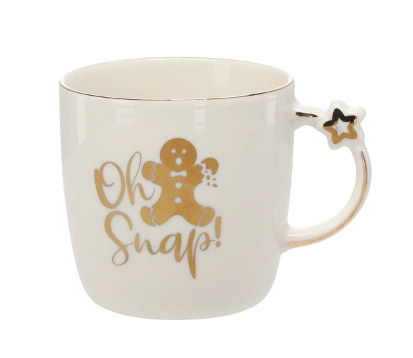 Playful gingerbread man “Oh Snap!”