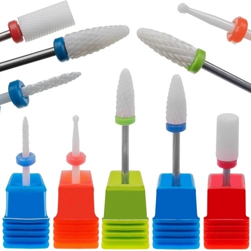 Set of Ceramic Nail Drill Bits, 5 pcs