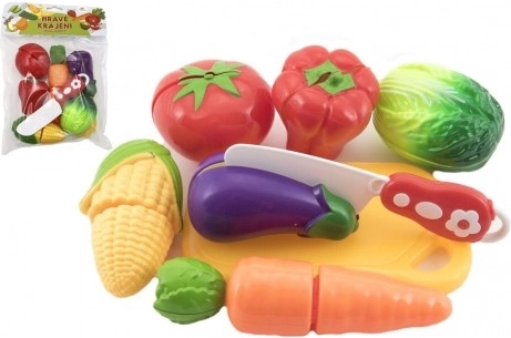Plastic vegetable cutting set with board and knife 13.5 × 8 cm