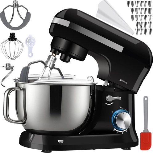 Robot de cuisine planétaire Ruhhy 1000 W avec bol en inox 4,5 l