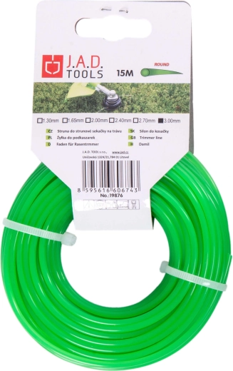 Fil rond pour débroussailleuse 2,4 mm, 15 m