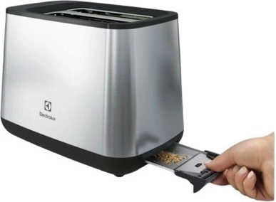 Snadné čištění díky výsuvné misce na drobky