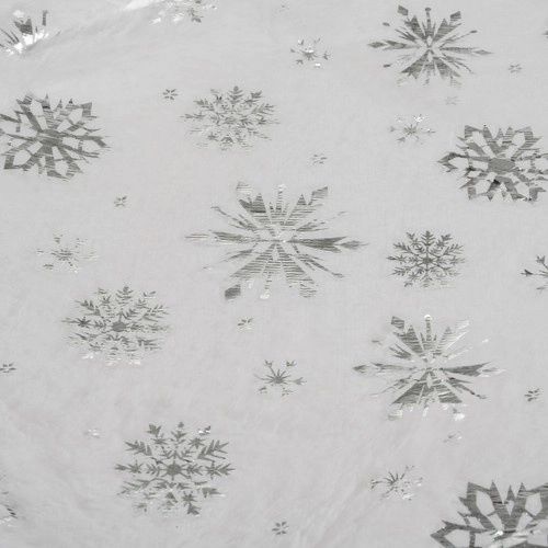 Vinterdesign med sølvfarvede snefnug