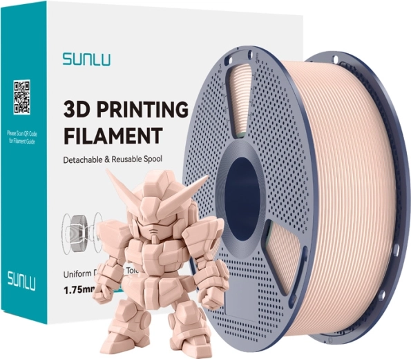 Sunlu PLA+ 2.0 filament for 3D printing, beige, 1.75 mm