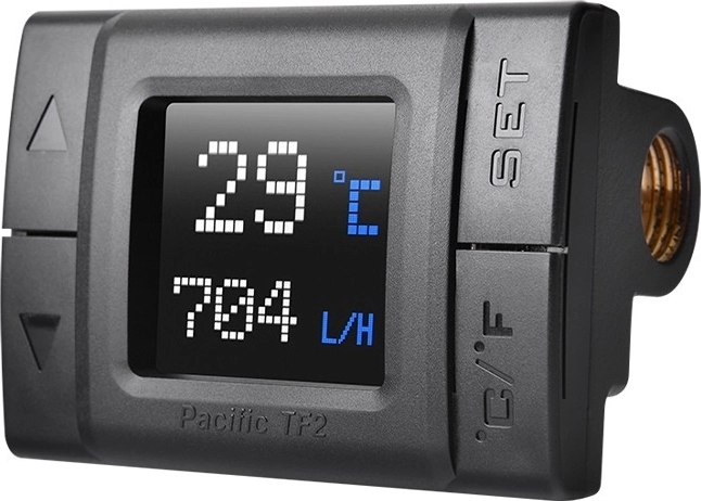 Misuratore di portata e termometro digitale TF2 per raffreddamento a liquido con LCD e RGB