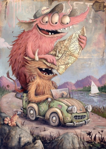 Puzzle 2000 pezzi Heye Zozoville: gita