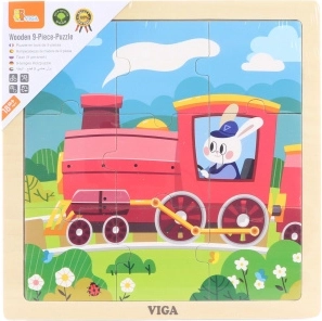 Wooden Train Puzzle, 9 Pieces