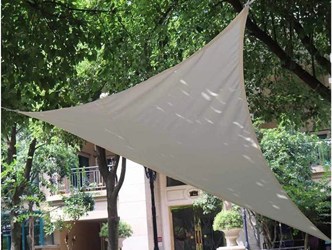 Waterproof garden shade sail 3 × 3 × 3 m, triangle, gray