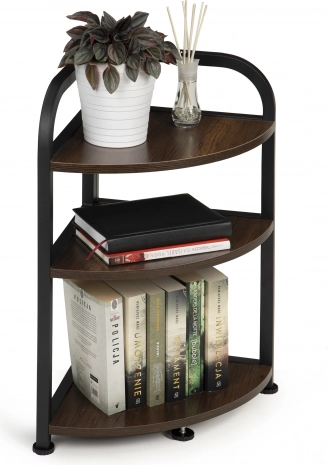 Scaffale ad angolo ModernHome in stile loft, 3 ripiani