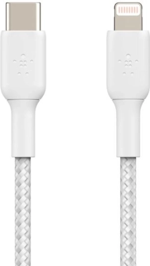 Cavo intrecciato USB-C a Lightning 1m bianco