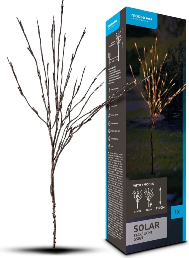 Modee solar LED-havelampe til spyd 110 cm