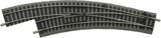 Piko curved switch R3/R2 left with base