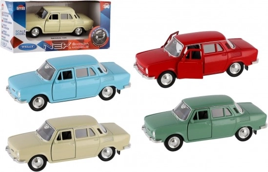 Metalen model Škoda 100 1:34 met openslaande deuren