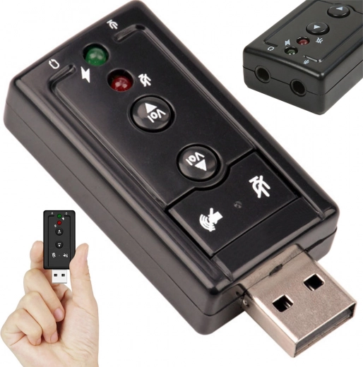 Scheda audio USB esterna 7.1 con connettore per cuffie e microfono