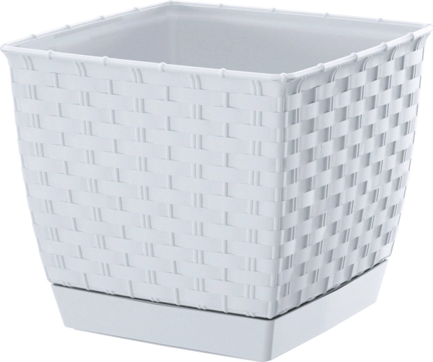 Fioriera Ratolla Square 22 cm bianca