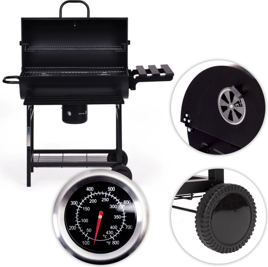 Controllo preciso della temperatura con termometro e ventilazione