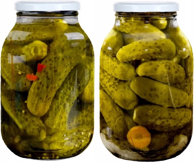 Set di 2 barattoli per conserve da 3 l con coperchio Ø 100 (6 ganci)