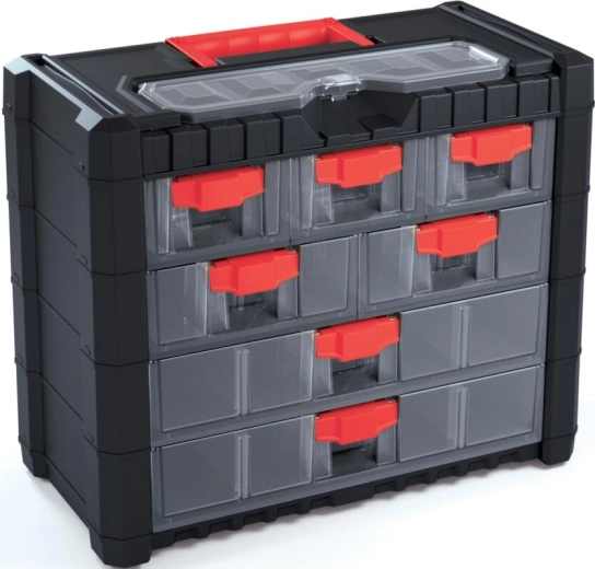 Armoire d’atelier en plastique CARGO avec organisateur 7+1, 400 × 200 × 326 mm