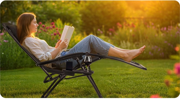 Tavolino laterale per bevande e telefono