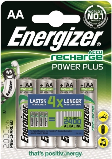 ENERGIZER Power Plus AA L91 Rechargeable Battery 2000 mAh, 4 pcs