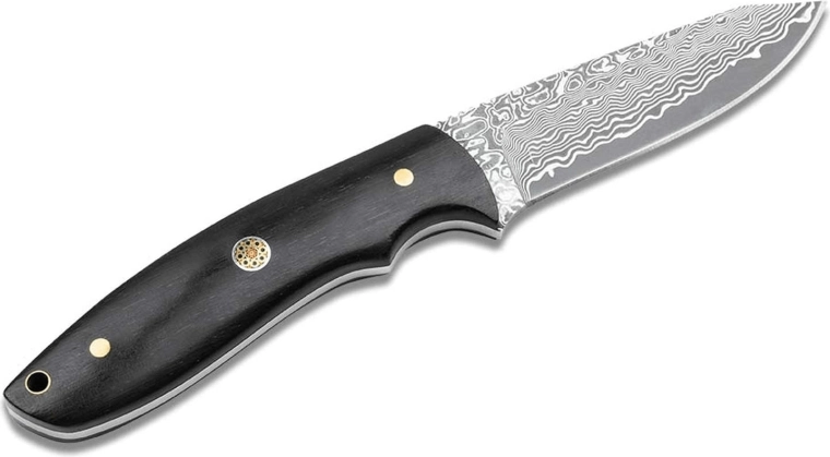 Ebony handle with mosaic pin