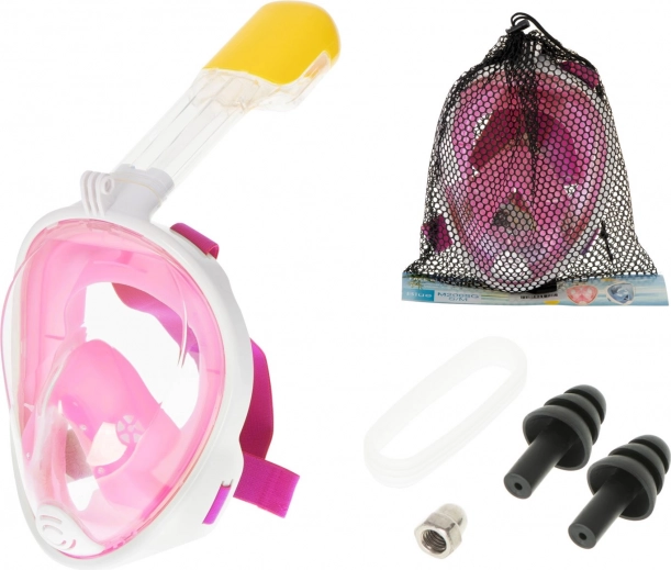 Full Face Foldable Snorkeling Mask Pink S/M