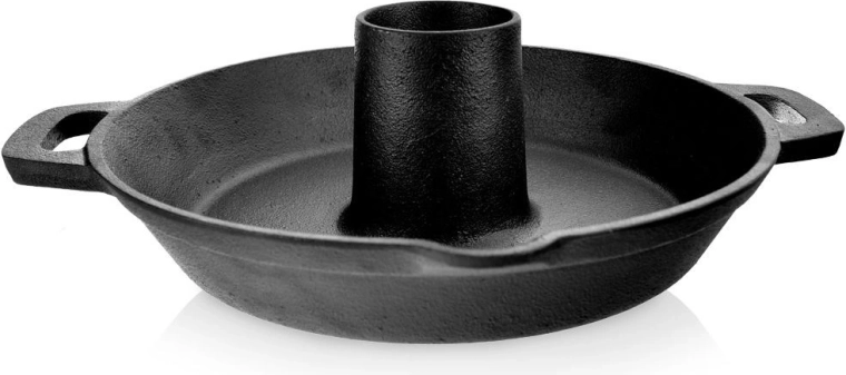 Gietijzeren pan met kipstandaard LITINA 28 cm