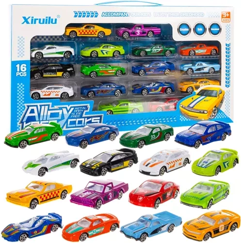 Colorful Metal Cars - 16 pcs